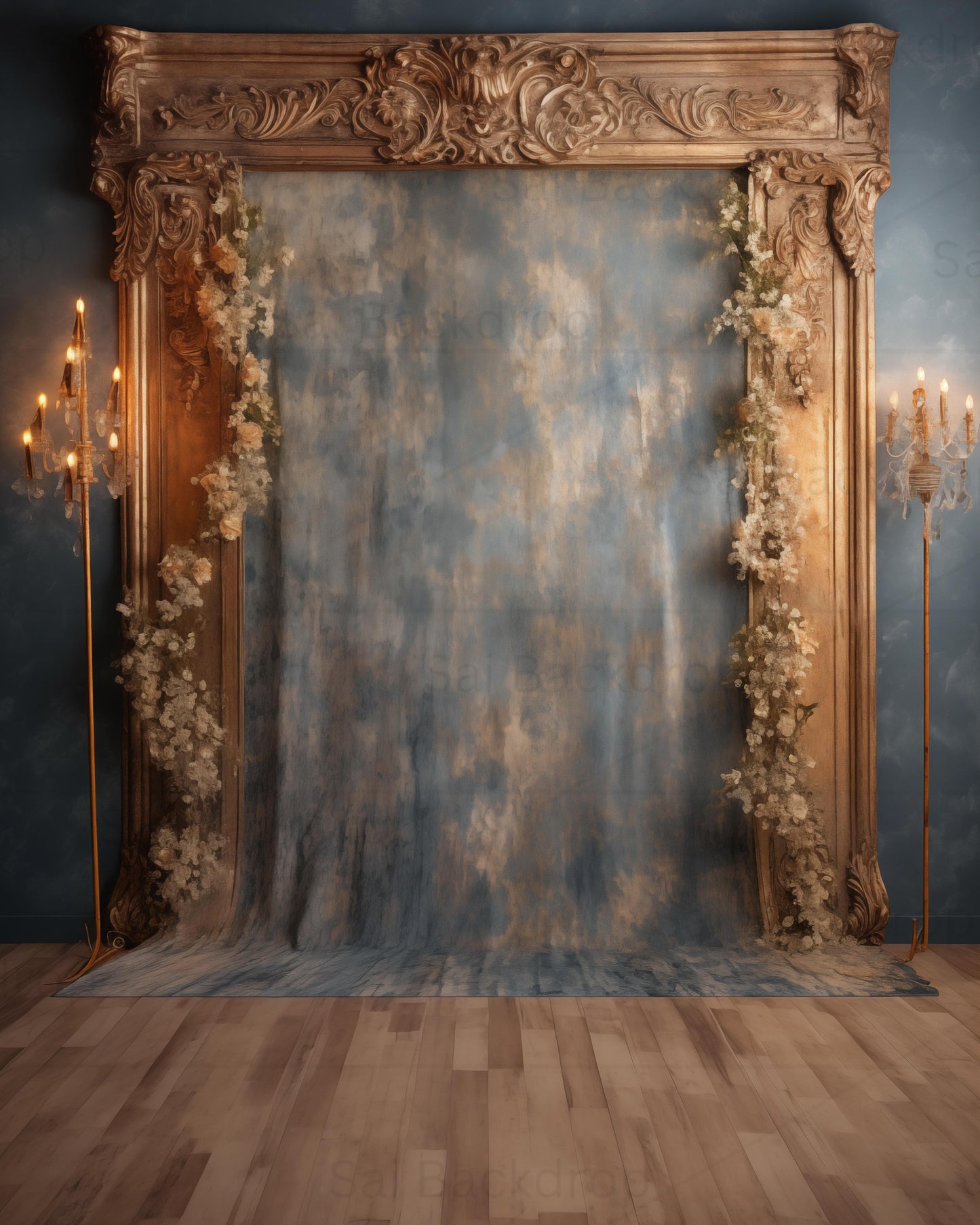 Royal Gold Wedding Theme Backdrop