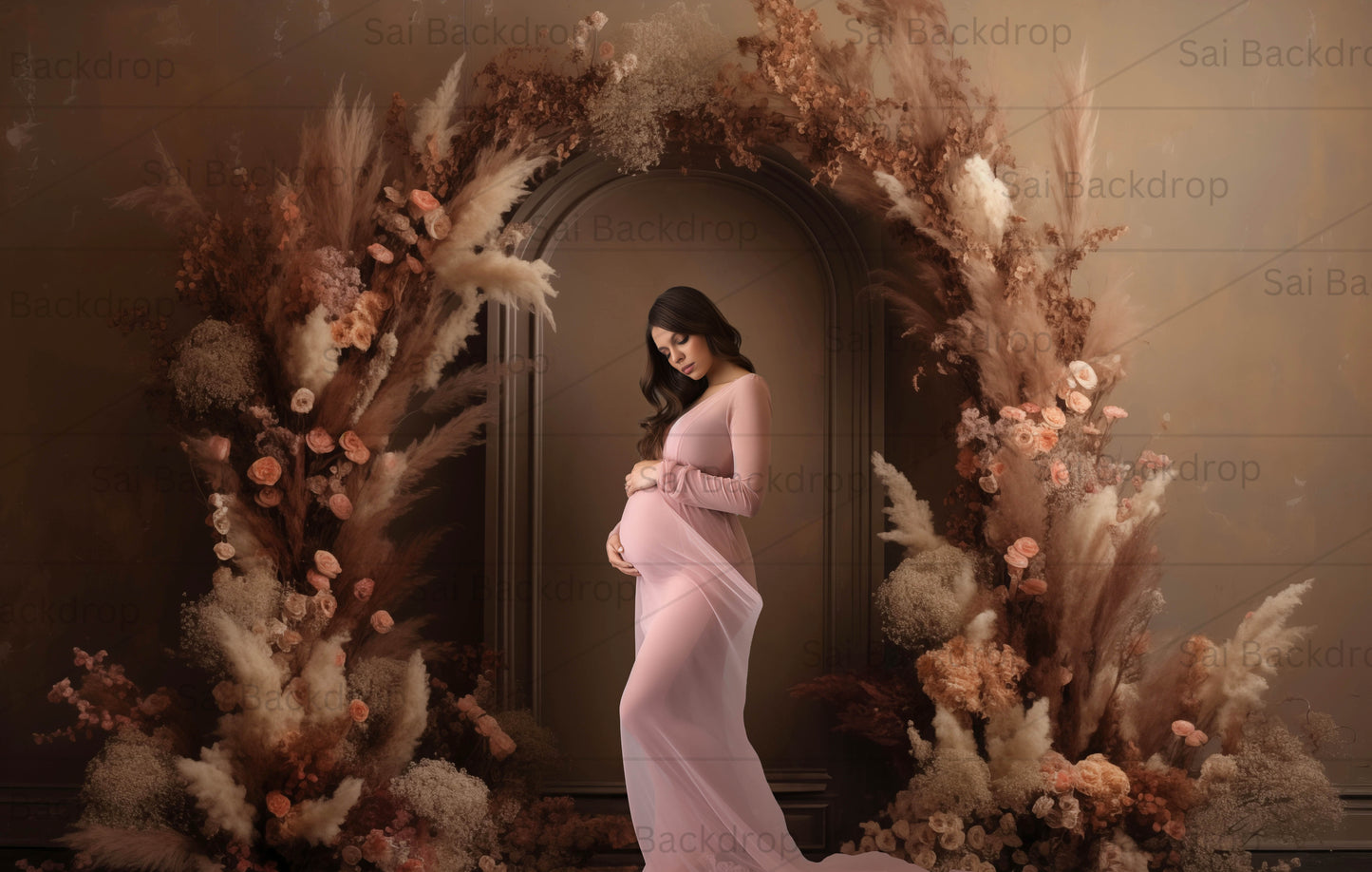 Autumnal Opulence Arch - Digital Backdrop - With Personal and Commercial License for Businesses