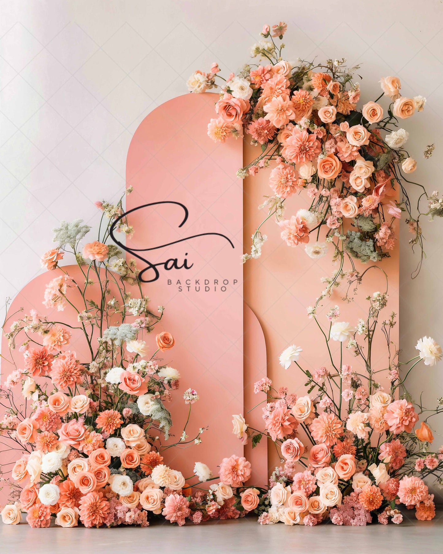 Coral Cascade - Digital Backdrop - With Personal and Commercial License for Businesses (Copy)