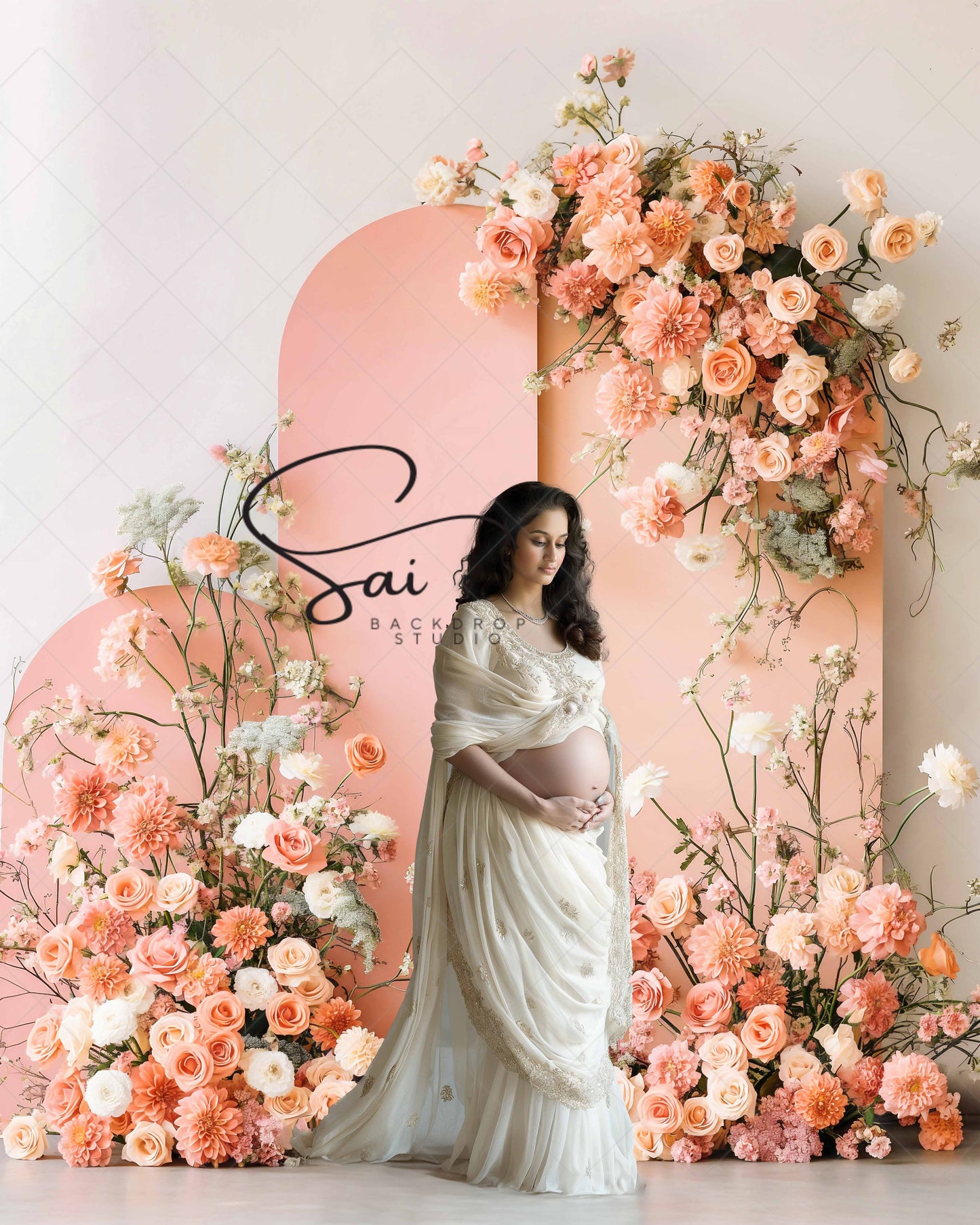 Coral Cascade - Digital Backdrop - With Personal and Commercial License for Businesses (Copy)