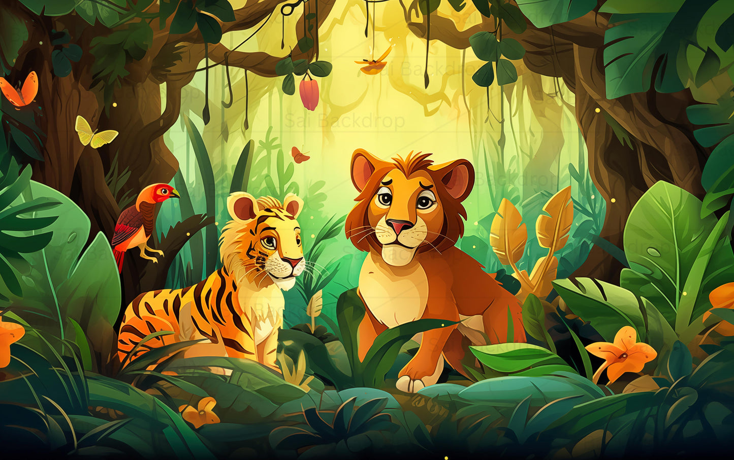 Enchanted Jungle Fabric Backdrop