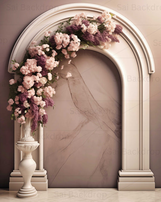 Mauve Majesty Archway Theme Backdrop