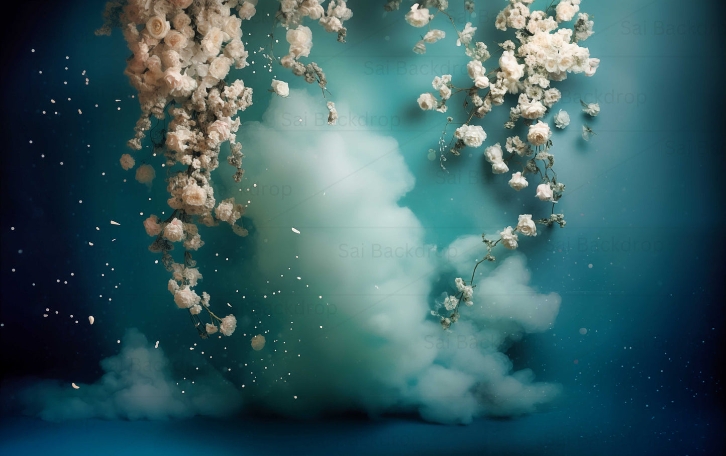 Stellar Floral Nebula Theme Backdrop