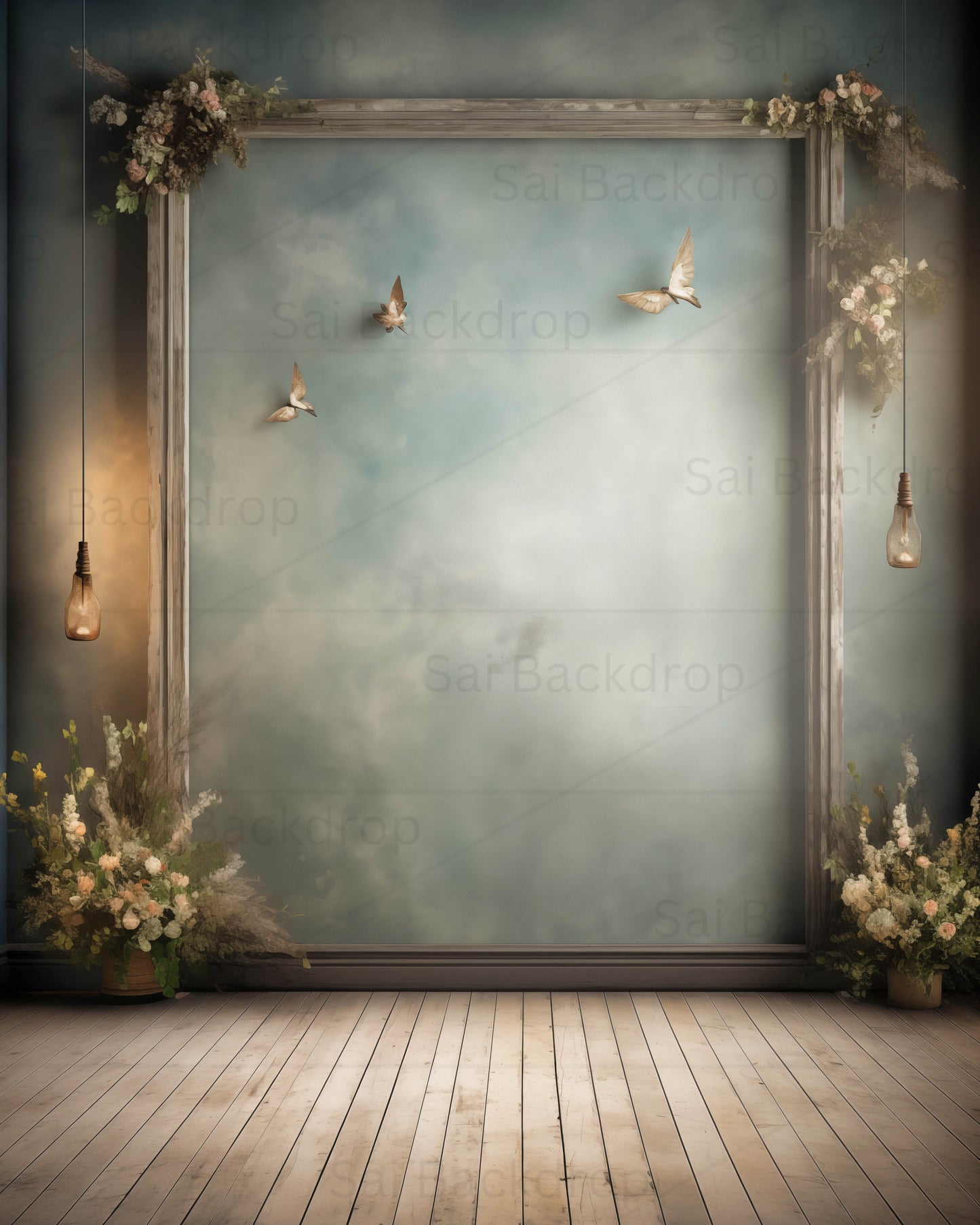 Vintage Dreamy Sky Maternity Studio Set Backdrop