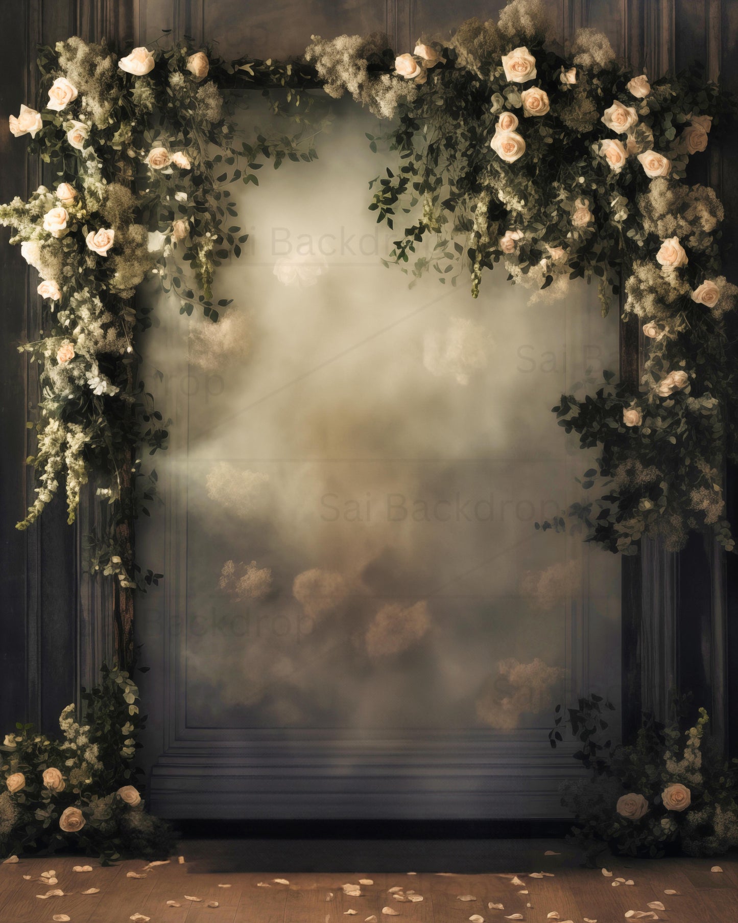Floral Decorative Pillar Abstract Wedding Theme Backdrop