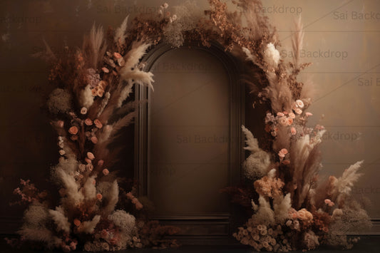 Autumnal Opulence Arch - Digital Backdrop - With Personal and Commercial License for Businesses