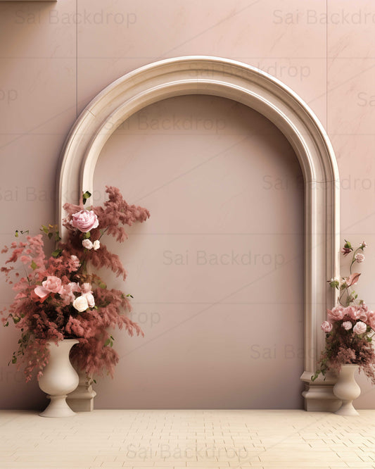 Floral Elegance Archway Theme Backdrop