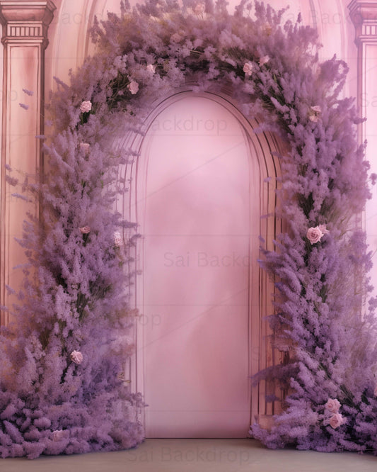 Lavender Dream Arch Theme Backdrop