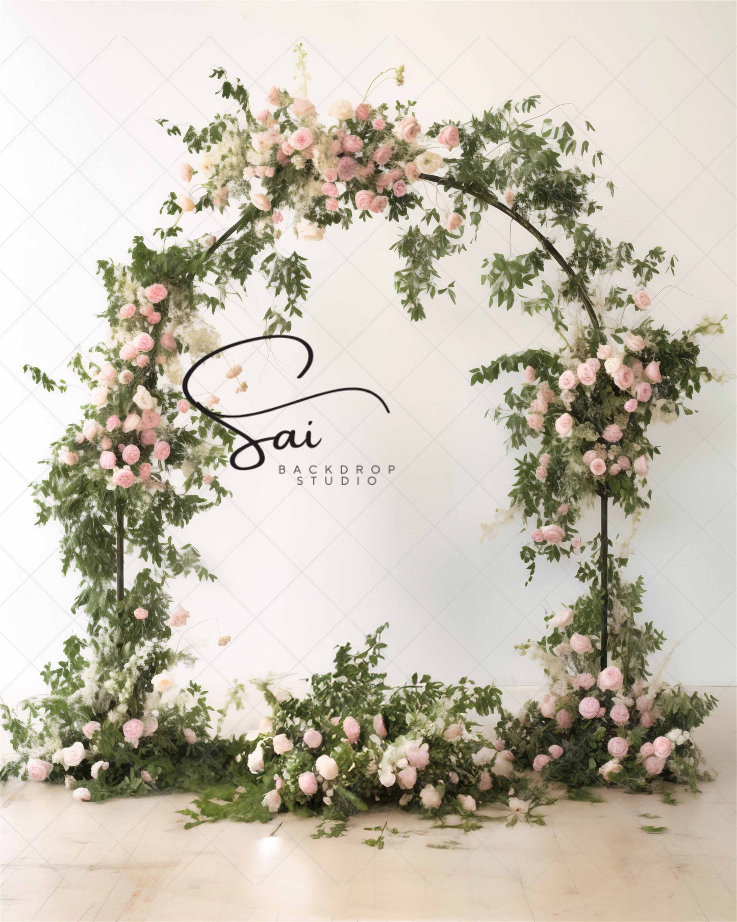 Soft Pink Elegance Arch - Digital Backdrop - With Personal and Commercial License for Businesses