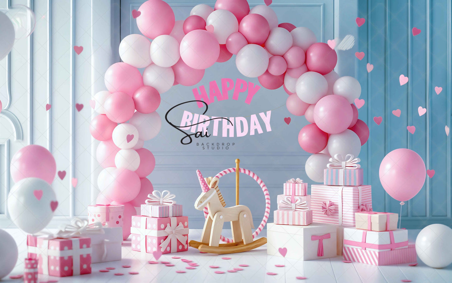 Kids Birthday Collection 10 Digital Backdrop - With Personal and Commercial License for Businesses