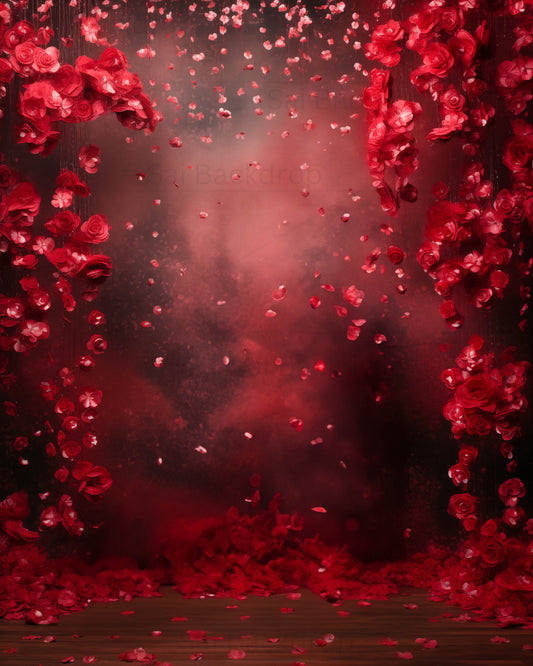 Wild Rose Theme Backdrop for Valentines day