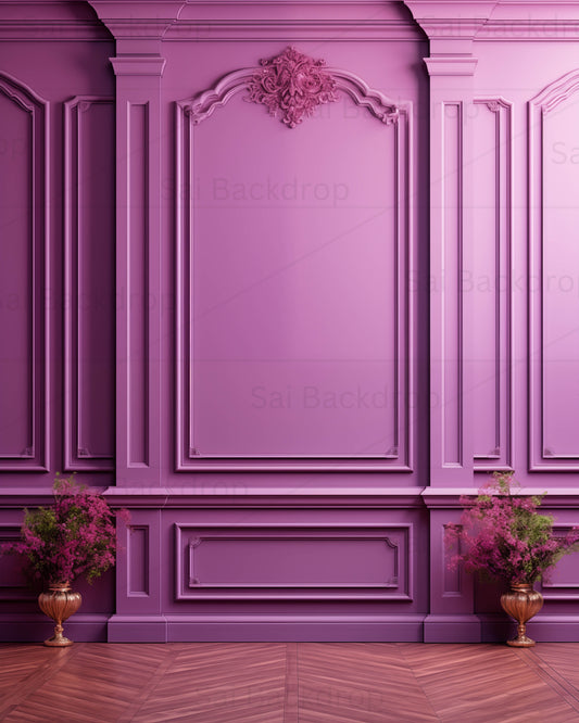 violet wainscoting Backdrop