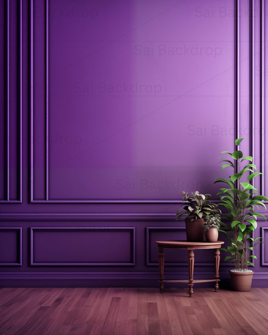 Dark violet wainscoting Backdrop